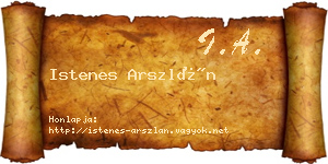 Istenes Arszlán névjegykártya